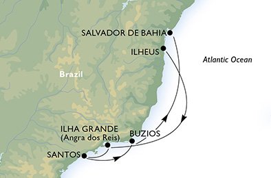 SALVADOR, ILHA GRANDE, SANTOS, BÚZIOS, SALVADOR