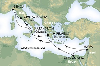 MEDITERRANEO - Italia,  Grecia,  Egitto,  Israele