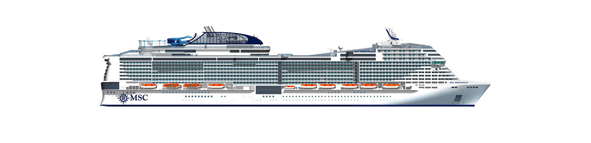 MSC Meraviglia Silhouette Ship