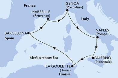 Mappa Itinerario