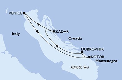 4 Noches por Italia, Montenegro, Croacia a bordo del MSC Opera