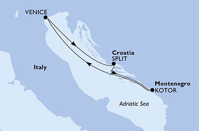 3 Noches por Italia, Croacia, Montenegro a bordo del MSC Musica
