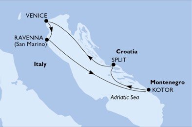 4 Noches por Italia, Montenegro, Croacia a bordo del MSC Orchestra