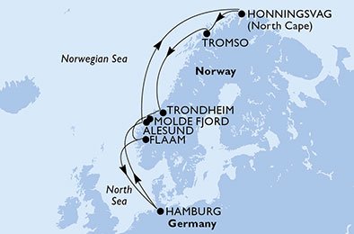 11 Noches por Alemania, Noruega a bordo del MSC Preziosa