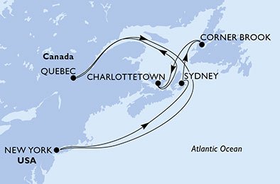 10 Noches por Estados Unidos, Canadá a bordo del MSC Meraviglia