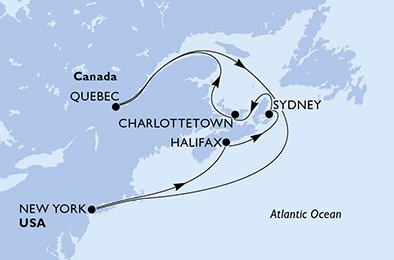 10 Noches por Estados Unidos, Canadá a bordo del MSC Meraviglia