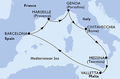 MSC World Europa itinerari | MSC Crociere