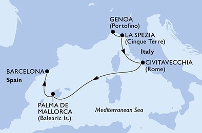 Mappa Itinerario