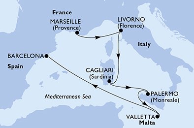 Mappa Itinerario