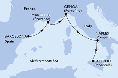 Mappa Itinerario
