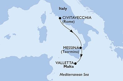 Visiting: Messina, Valletta