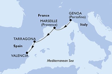 Mappa Itinerario