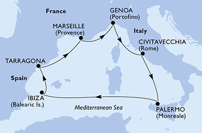 Mappa Itinerario