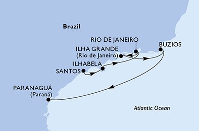 Visiting: Ilhabela, Rio de Janeiro, Ilha Grande, Buzios, ParanaguÃ¡